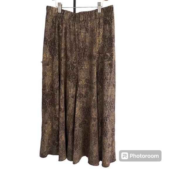 Chico's Womens Pull On Maxi Skirt Sz 1 Stretch Festival Boho Western Minimalist - Picture 1 of 5